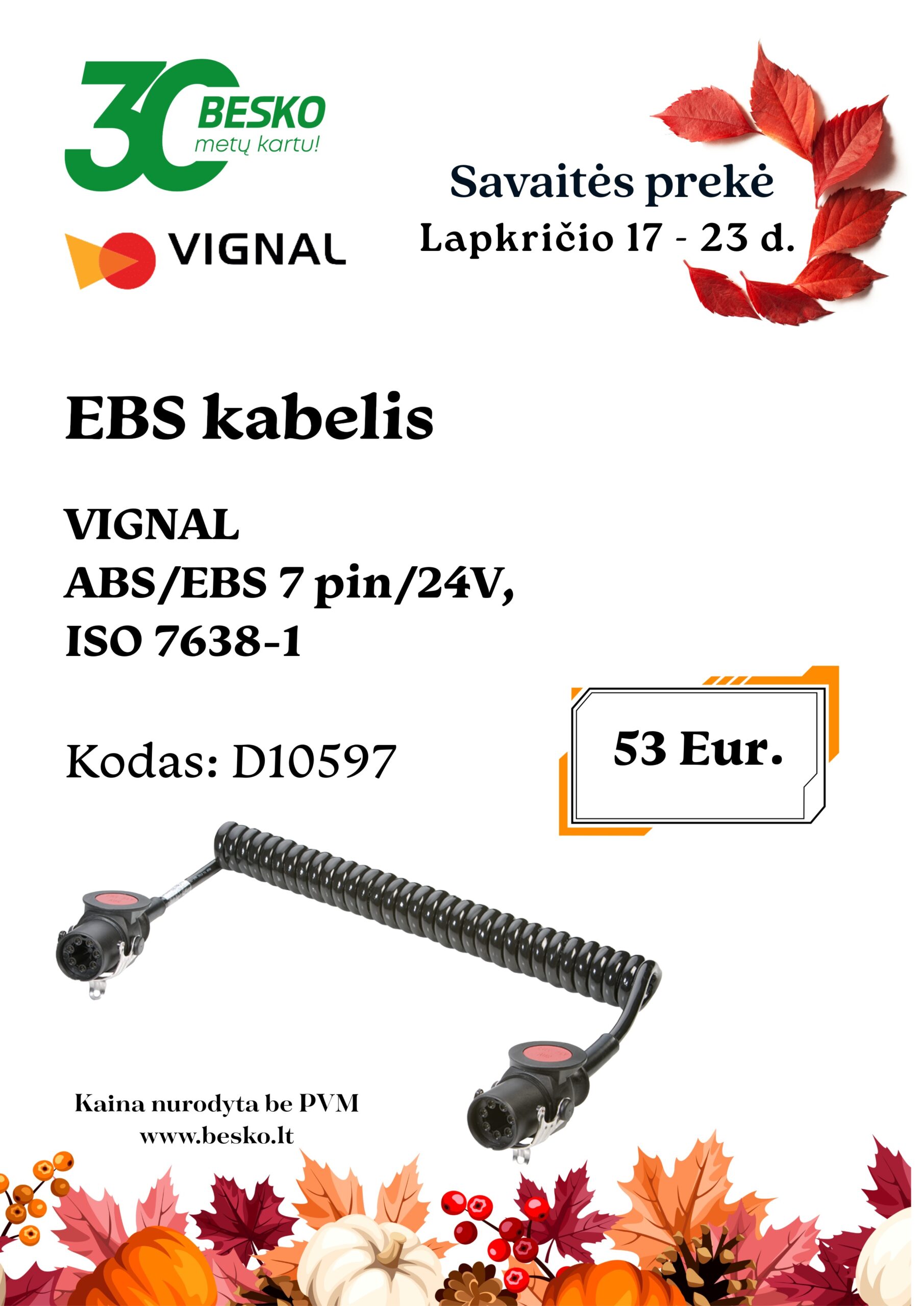 SAVAITĖS PREKĖ LAPKRIČIO 17 – 23D.