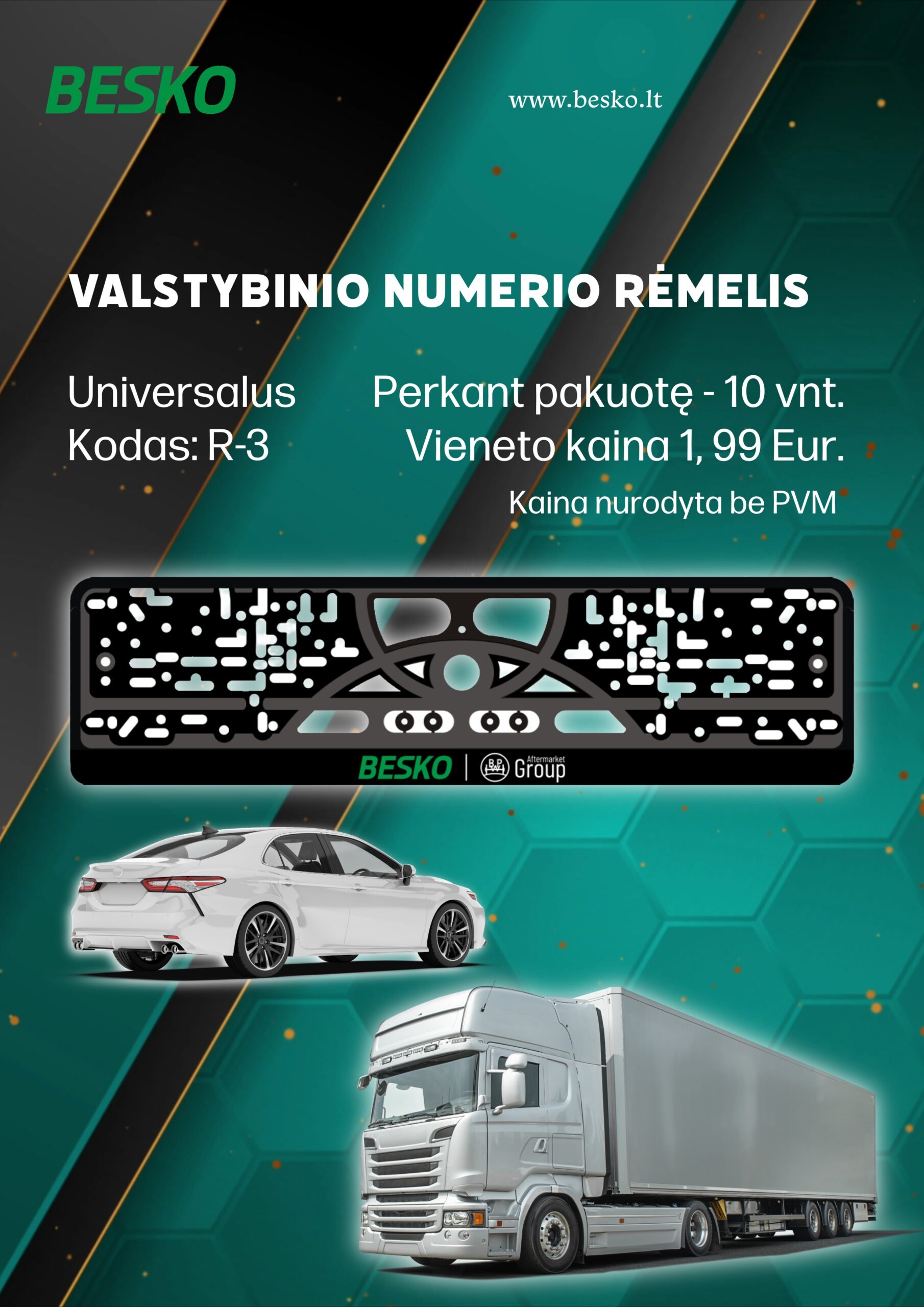 VALSTYBINIŲ NUMERIŲ RĖMELIAI