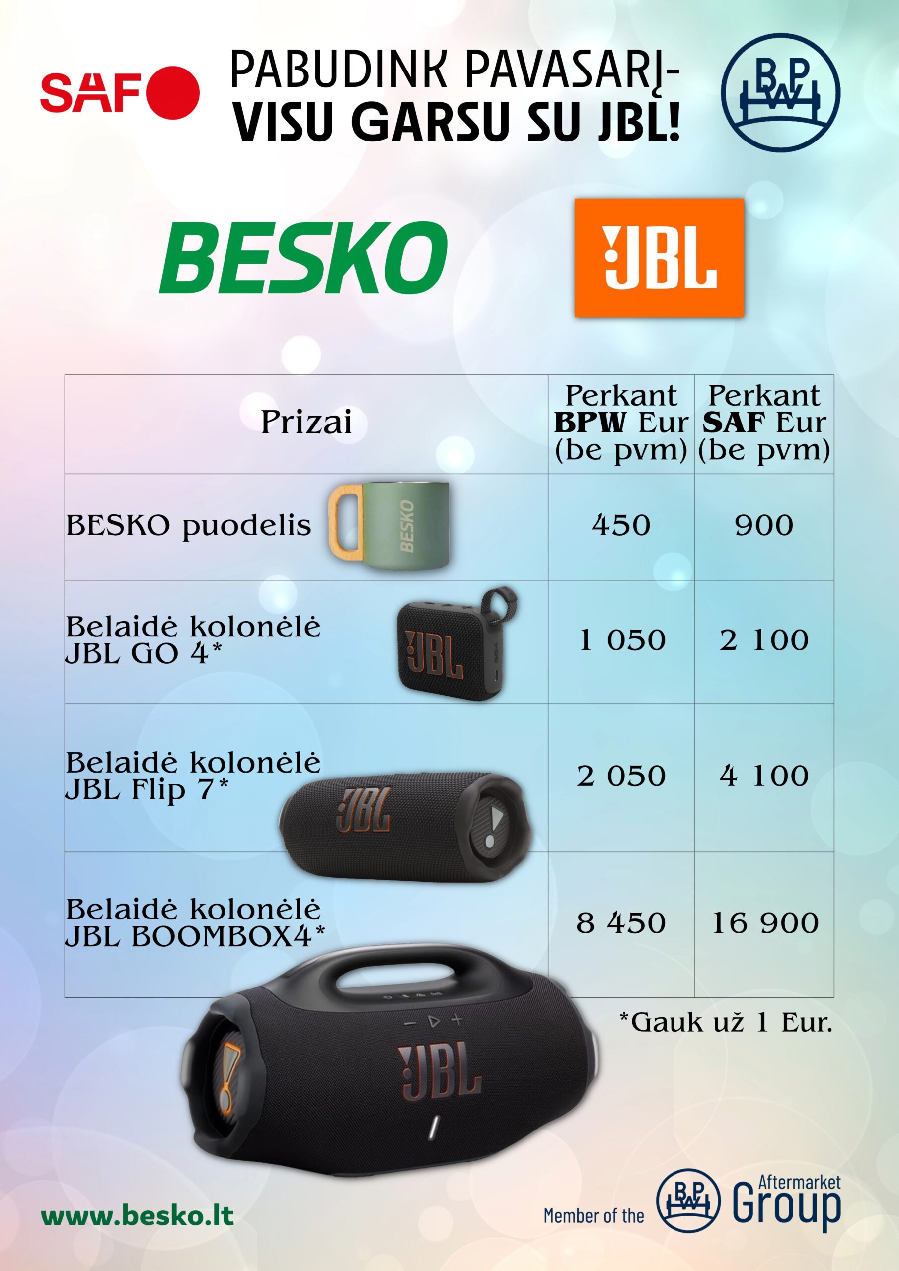 Pabudink pavasarį visu garsu su JBL